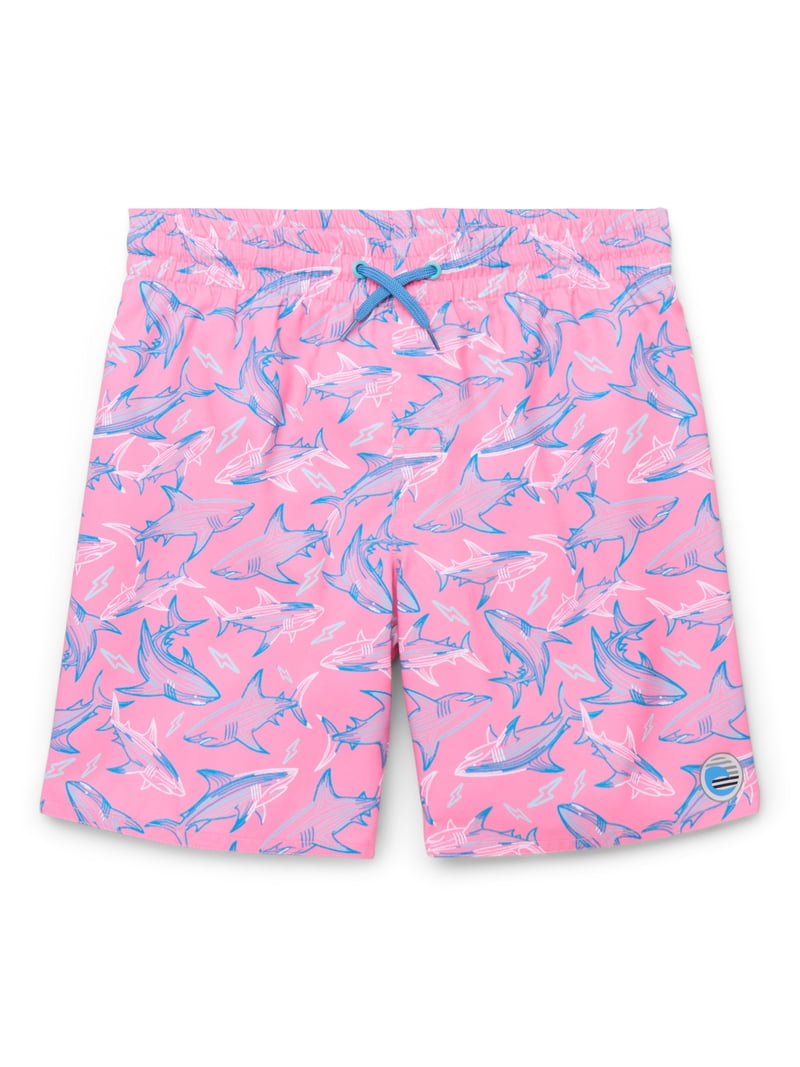 Laguna Boys Flash Shark Swim Trunks with UPF50, Sizes 4-20
