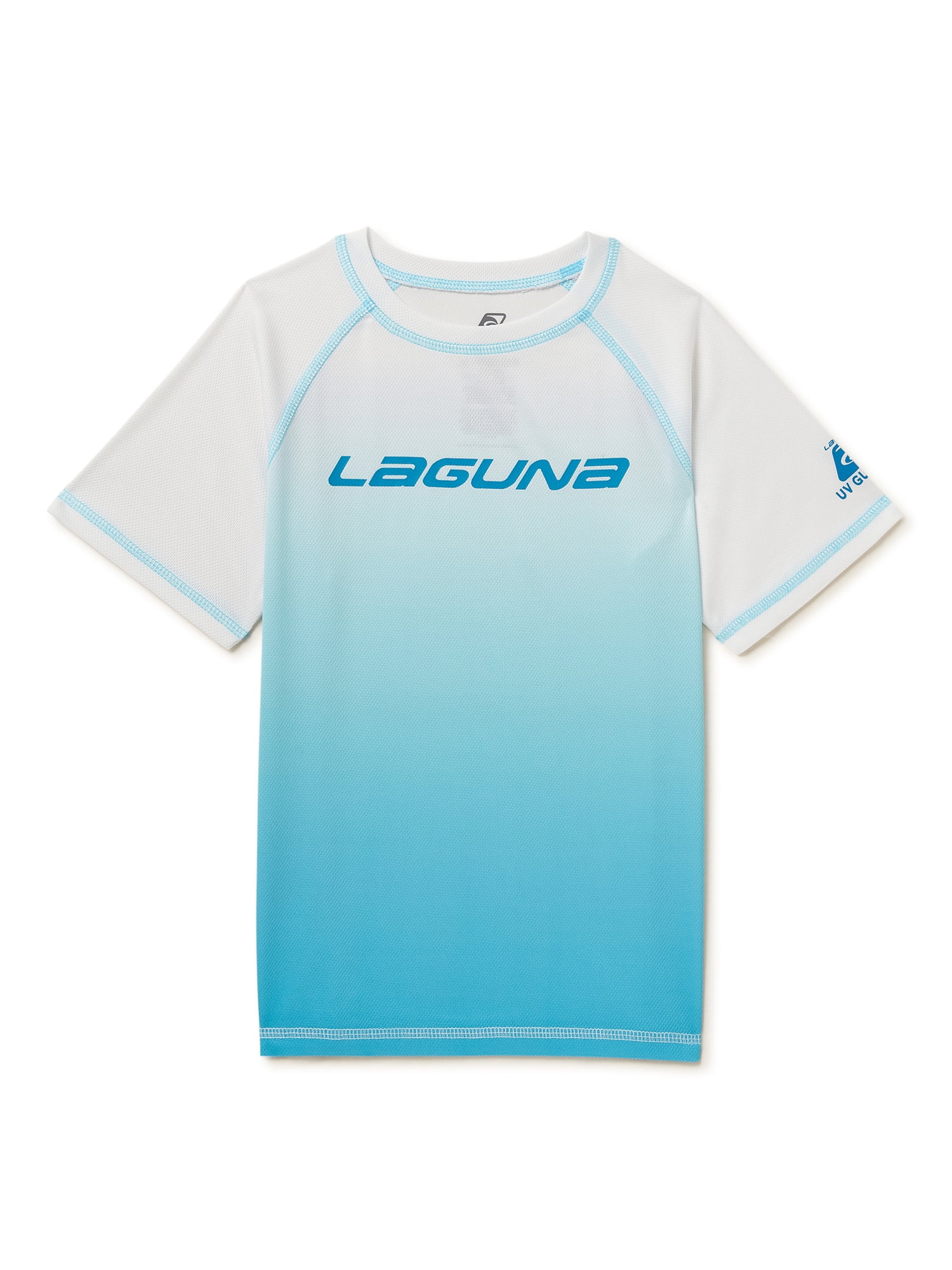Laguna Boys Short Sleeve Athletic Rash Guard Swim Top, Sizes 820