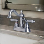 Builders Shoppe Classic Two Handle Centerset Lavatory Faucet with Pop-Up Drain Nickel Finish