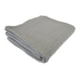 thumbnail image 1 of Laguna Cotton Waffle Weave Throw Blanket Grey, 1 of 4