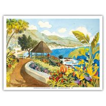 Laguna Gazebo - Heisler Park - Laguna Beach California - From an Original Watercolor Painting by Robin Wethe Altman - Master Art Print (Unframed) 9in x 12in