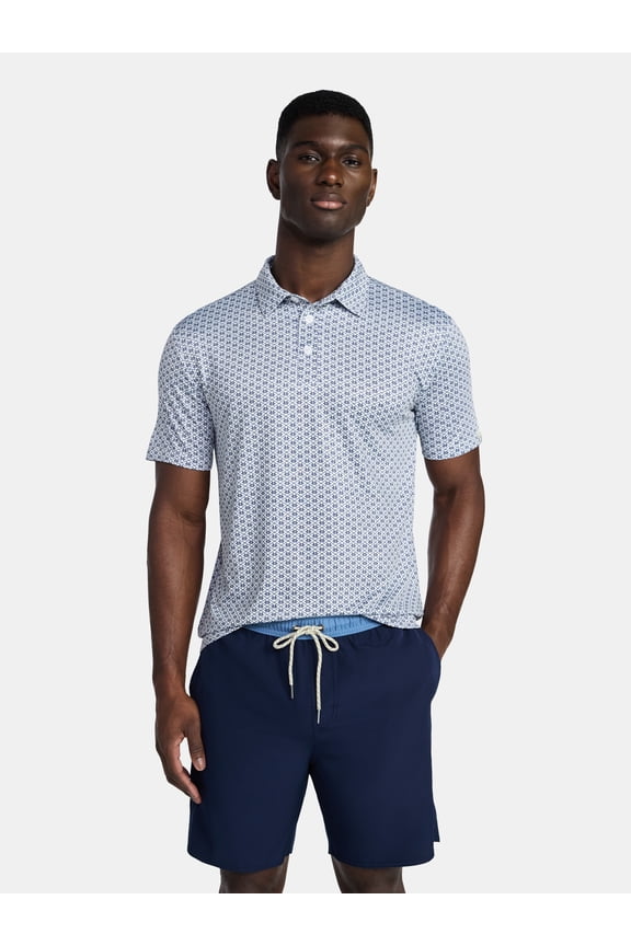 Men's Polos Shirt and 7" Volley Shorts Swim Set, 2-Piece, Sizes M-2XL