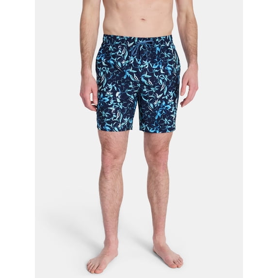 Laguna Men's Swim Trunks with Comfort Liner, 7" Inseam, Sizes M-2XL