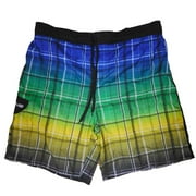 Laguna Mens Multicolor Plaid Board Shorts Swim Trunks