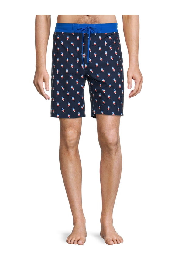 Mens Printed 8" Eboard Shorts with Stretch