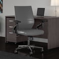 thumbnail image 1 of Laguna Mid Back Leather Office Chair in Dark Gray, 1 of 5