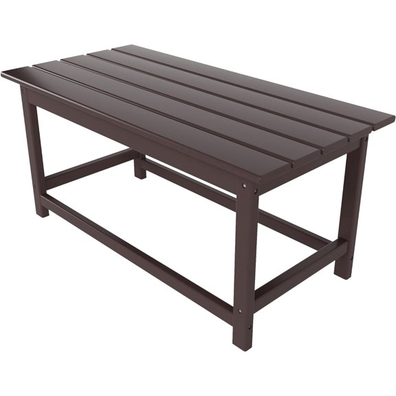 Laguna Outdoor Poly Adirondack Coffee Table, Dark Brown