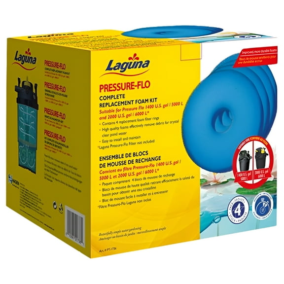 Laguna PT1736 Replacement Foam Kit for Pressure Flo 1400 & 2000 - Pack of 4