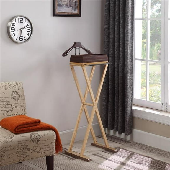 Laguna Valet for Tray & Hanger - Medium Walnut