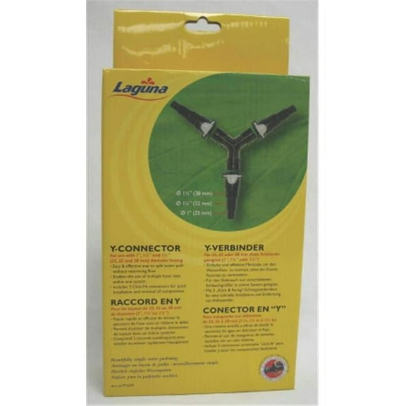 Laguna Water Garden - Y Connector- Black 1 .50 Inch - PT679