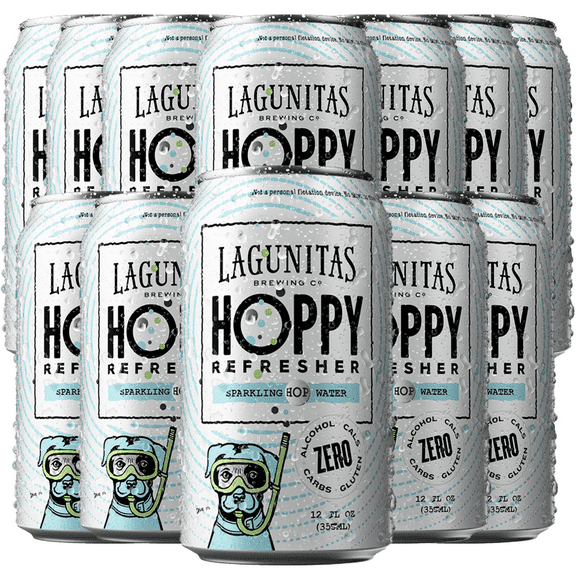 Lagunitas Hoppy Refresher, Berry lemon Non-Alcoholic Hop Water Drink | Refreshing Alcoholic Brew Substitute | 12oz Cans, 0.0% ABV