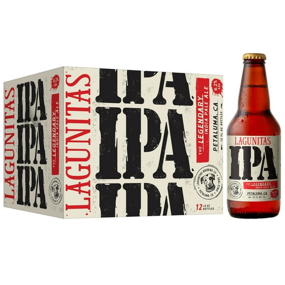 Lagunitas IPA Beer, 12 Pack, 12 fl. oz. Bottles, 6.2% Alcohol by Volume