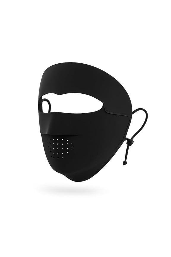 Black Full Face Sun Protection Mask, Breathable UV Protection Face Cover for Outdoor Activities