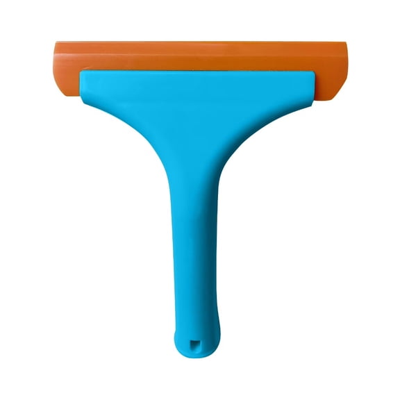 Lagwa Blue & Orange Silicone Squeegee, Multi-Purpose Cleaning Scraper for Windows, Cars & Glass