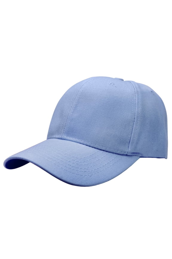 Light Blue Classic Baseball Cap, Adjustable Cotton Dad Hat for Men & Women