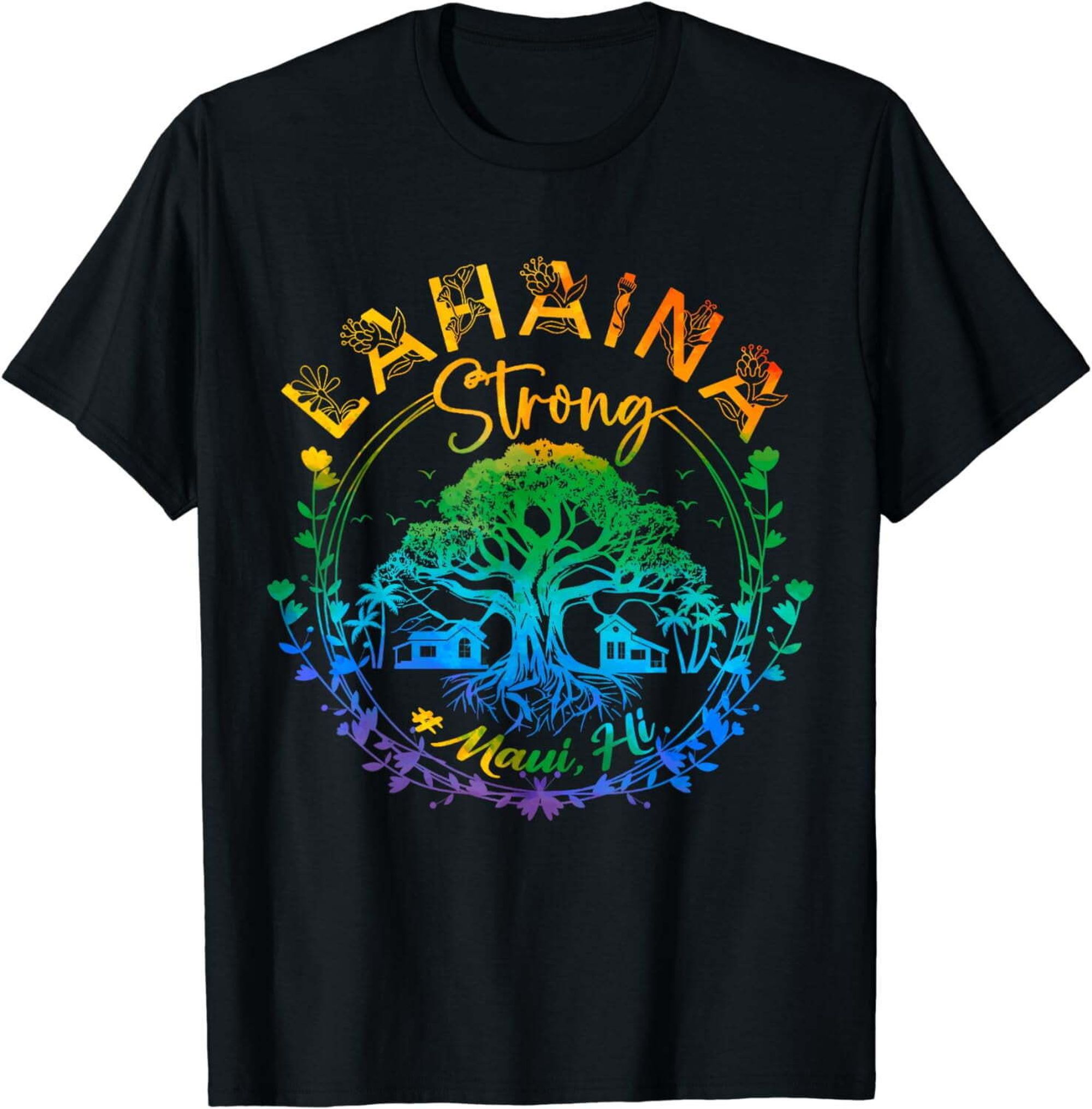 Lahaina Heritage Maui Hawaii Vintage Banyan Tree Graphic Tee