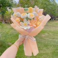 Lahoeai Handmade diy woven bouquet flower material package Lily woven