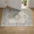 thumbnail image 1 of Lahome 2'x3'Washable Vintage Boho Area Rug,Non-Slip, Soft Ultra-Thin Low-Pile Mat for Kitchen, Bathroom,Bedroom Entrance,Ideal Foyer Decor, Grey/Brown, 1 of 9