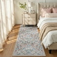 thumbnail image 1 of Lahome 2'x6' Floral Hallway Runner Rug, 2x6 Kitchen Runner Rug Non Skid Washable, Boho Soft Bathroom Carpet Runner Rug, Ultra Thin Botanical Runners for Laundry Bedroom, Beige, 1 of 12