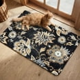 thumbnail image 1 of Lahome 2x3 Floral Washable Rugs for Entryway, Small Black Non Slip Bedroom Rug with Rubber Backing , Soft Ultra Thin  Indoor Mat for Bathroom Kitchen, 1 of 9