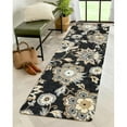 thumbnail image 1 of Lahome 2'x6' Floral Hallway Runner Rug,2x6 Washable Non-Slip Carpet Runner, Throw Low-Pile Stain Resistant Laundry Room Rug Kitchen Runner Black Paisley Print Rug Runner for Bedroom Entryway Bathroom, 1 of 6
