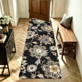 thumbnail image 1 of Lahome 2'x6' Floral Hallway Runner Rug,2x6 Washable Non-Slip Carpet Runner, Throw Low-Pile Stain Resistant Laundry Room Rug Kitchen Runner Black Paisley Print Rug Runner for Bedroom Entryway Bathroom, 1 of 9