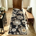 thumbnail image 1 of Lahome 2'x6' Floral Hallway Runner Rug,2x6 Washable Non-Slip Carpet Runner, Throw Low-Pile Stain Resistant Laundry Room Rug Kitchen Runner Black Paisley Print Rug Runner for Bedroom Entryway Bathroom, 1 of 9