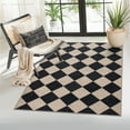 thumbnail image 1 of Lahome 3'x5' Checkered Easy Jute Area Rug,Outdoor Patio Rug Washable Rugs for Entryway Checkerboard Indoor Outdoor Living Room Classroom Rugs,Farmhouse Neutral Non Slip Black Carpet for Bedroom, 1 of 8