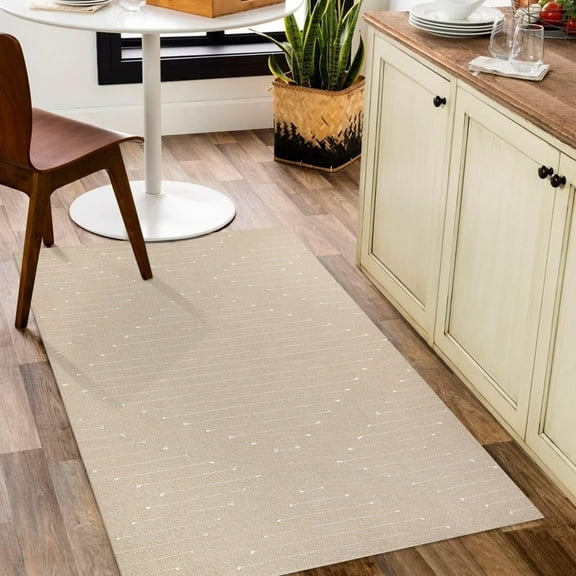 Lahome 3'x 5'Rug, Washable Moroccan Rugs for Entryway, Khaki Boho Throw Rug for Bedroom Dorm