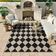 thumbnail image 1 of Lahome 5'x7' Checkered Easy Jute Area Rug,Outdoor Patio Rug Washable Rugs for Entryway Checkerboard Indoor Outdoor Living Room Classroom Rugs,Farmhouse Neutral Non Slip Black Carpet for Bedroom, 1 of 7