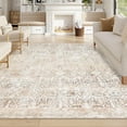 thumbnail image 1 of Lahome 8'x10'Washable Area Rug , Neutral Boho Rugs for Living Room Rugs,Non Slip Farmhouse Modern Bedroom Carpet Stain Resistant Aesthetic Print Accent Floor Rug for Dining Guest Office - Beige, 1 of 16