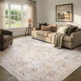 thumbnail image 1 of Lahome 8'x10'Washable Area Rug , Neutral Boho Rugs for Living Room Rugs,Non Slip Farmhouse Modern Bedroom Carpet Stain Resistant Aesthetic Print Accent Floor Rug for Dining Guest Office - Beige, 1 of 9