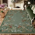 thumbnail image 1 of Lahome 8x10 Floral Washable Rugs for Living Room, Large Green Non Slip Bedroom Rug with Rubber Backing , Soft Ultra Thin Carpet for Dorm Playroom Indoor, 1 of 8