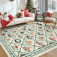thumbnail image 1 of Lahome Christmas Area Rug,5'x7' Entry Rug Non-Slip Washable Indoor Door Mat for Living Room,Oriental Accent Throw Rug for Bedroom Kitchen, 1 of 9