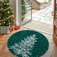thumbnail image 1 of Lahome Christmas Round Rug 3ft Area Rug Red Christmas Tree Rug Washable Rug Indoor Carpet Decorative Circle Rug Round Non Slip Soft Rug Holiday Decor for Kitchen Bedroom Nursery,Green, 1 of 8