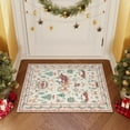 thumbnail image 1 of Lahome Christmas Rug,2'x3'Small Christmas Mat,Holiday Machine Washable Non Slip Christmas Xmas Decoration Kitchen Rug,Indoor Christmas Carpets for Living Room,Snowflake Rug,Beige, 1 of 10