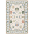 thumbnail image 1 of Lahome Decor 2.6'x10' Modern Oushak Bedroom Runner Rug, Boho Floral 2.6x10 ft Runners for Hallways , Non Slip Washable Soft Rug Kitchen, Ultra Thin Retro Carpet Runners for Bathroom Entryway,Blue, 1 of 1