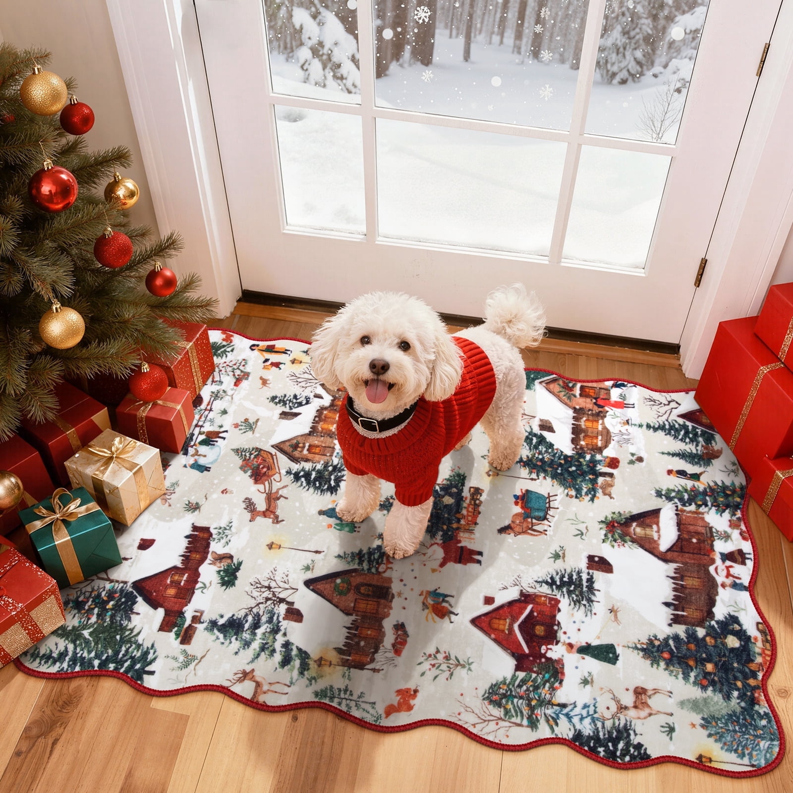 Lahome Decor 2' x 3' Christmas Area Rug,2x3ft Small Entryway Rug For ...