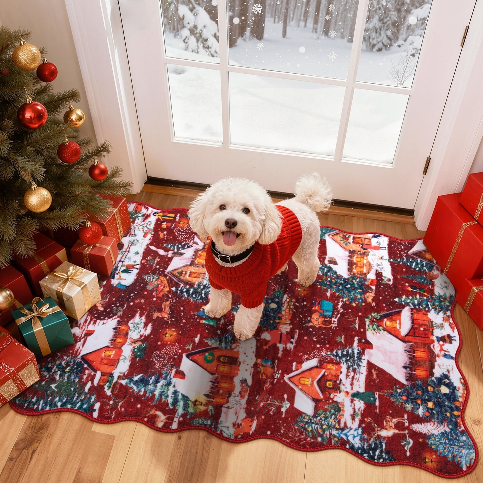 Lahome Decor 2' x 3' Christmas Area Rug,2x3ft Small Entryway Rug For ...