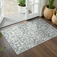 thumbnail image 1 of Lahome Decor 2'x3' Washable Rug for Bedroom, Vintage Area Rug for Dorm Room, Indoor Soft Distressed Floral Throw Rugs Non-Slip Backing for Entryway Farmhouse Kitchen Kids Playroom,Light Grey, 1 of 9