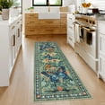 thumbnail image 1 of Lahome Decor 2'x6' Butterfly Kitchen Rug,2x6ft Runner Rugs for Hallways, Non-Slip Washable Rugs Stain Resistant Boho Floral Runner Low-Pile Runner Rug Rubber Backing for ‎Bathroom Bedroom,Green, 1 of 10