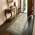 thumbnail image 1 of Lahome Decor 2'x6' Floral Kitchen Runner,2x6ft Runner Rug for Hallway,Non Slip Machine Washable Rugs ,Vintage Rug Low Pile Boho Bird Rug for Bedroom Bathroom Beside Bed Entryway,Light Green, 1 of 10