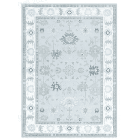 Lahome Decor 2'x6' Modern Oushak Bedroom Runner Rug, Boho Floral 2x6 ft Runners for Hallways , Non Slip Washable Soft Rug Kitchen, Ultra Thin Retro Carpet Runners for Bathroom Entryway,Grey