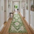 thumbnail image 1 of Lahome Decor 2'x8'Vintage Runner Rug for Hallway,Machine Washable Distressed Kitchen Runner Rug,Oriental Distressed Indoor Foldable Ultra-Thin Rug Retro Accent Rug,Non Slip Carpet,Green, 1 of 8
