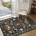 thumbnail image 1 of Lahome Decor 3'x5' Boho Bird Area Rugs,Floral Rug for Living Room Machine Washable,Soft Indoor Carpet,Non-Slip Low Pile for Bedroom Entrance Kitchen Office,Black, 1 of 9