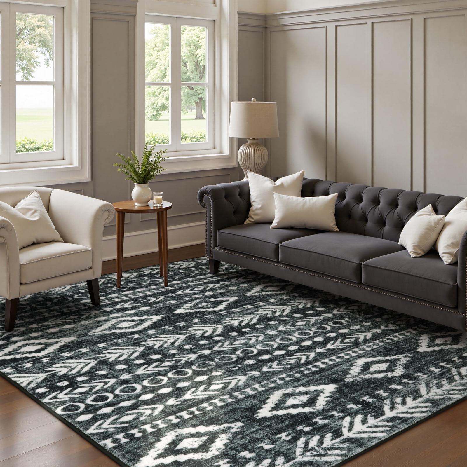 Lahome Decor 5'x 7' Modern Moroccan Trellis Rug,Area Rug Shaggy High ...