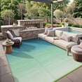 thumbnail image 1 of Lahome Decor 5'x 8' Outdoor Rug,Waterproof Patio Rug Reversible Indoor Outdoor Rug Lightweight Plastic Straw Rug for RV Camping Deck Balcony，Teal, 1 of 9