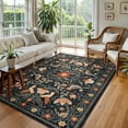 thumbnail image 1 of Lahome Decor 5'x7' Boho Bird Area Rugs,Floral Rug for Living Room Machine Washable,Soft Indoor Carpet,Non-Slip Low Pile for Bedroom Dining Room Playroom Office,Black, 1 of 9