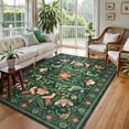 thumbnail image 1 of Lahome Decor 5'x7' Boho Bird Area Rugs,Floral Rug for Living Room Machine Washable,Soft Indoor Carpet,Non-Slip Low Pile for Bedroom Dining Room Playroom Office,Green, 1 of 9