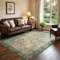 thumbnail image 1 of Lahome Decor 5'x7' Floral Area Rug for Living Room ,Area Rug 5x7ft ,Non Slip Machine Washable Rugs ,Vintage Rug Low Pile Boho Bird Rug for Bedroom Dining Room Office Farmhouse,Light Green, 1 of 10